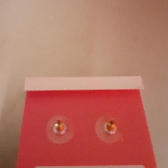 Betsey Johnson Sparkly Champagne Earrings - Picture 2 of 3